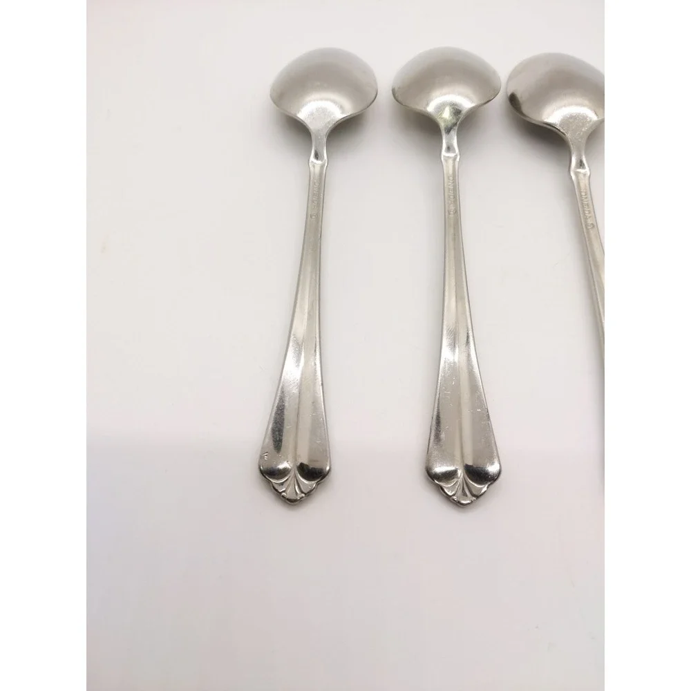 Oneida Juilliard Teaspoons Set of 4 Silver Stainless Steel Flatware 6
